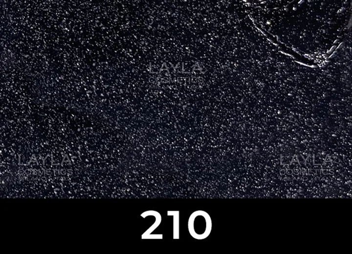 לק גל לילה מילאנו צבע שחור עם נצנץ 210