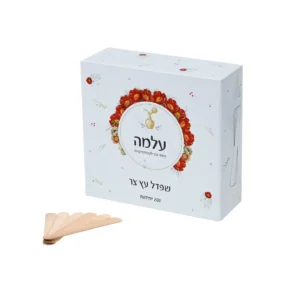 שפדל עץ צר 200 יחידות שפדולות צר לגוף כמו מקל רופא למריחה טובה ואחידה של השעווה