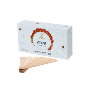 שפדל עץ פרימיום שפדל עץ רחב שפדולות רחבות לגוף כמו מקל רופא למריחה טובה ואחידה של השעווה 100 יחידות