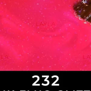לק גל לילה מילאנו צבע 232  צבע ורוד זוהר נצנץ 232