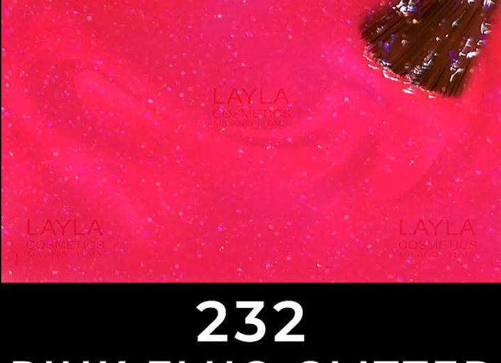 לק גל לילה מילאנו צבע 232 צבע ורוד זוהר נצנץ 232